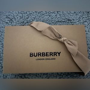 Burberry box with ribbon and duster bag. Fit long wallet inside perfectly.